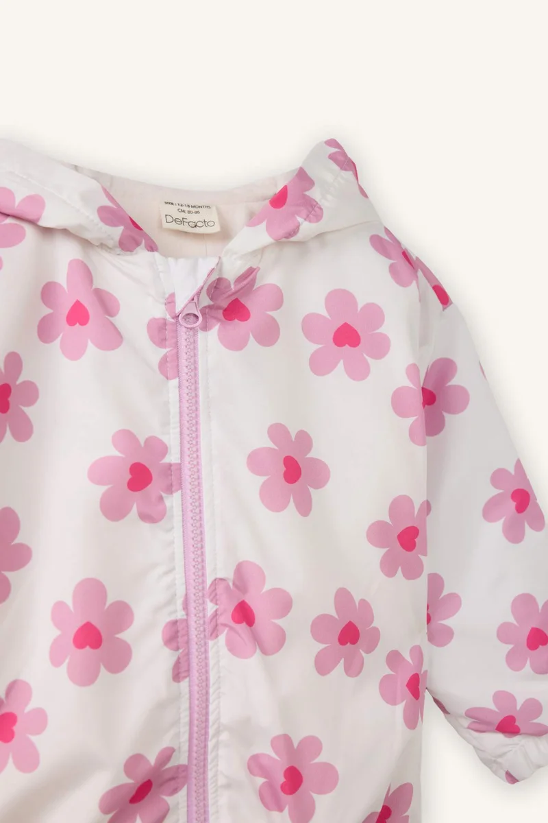 Defacto Baby Girl Waterproof Hooded Raincoat