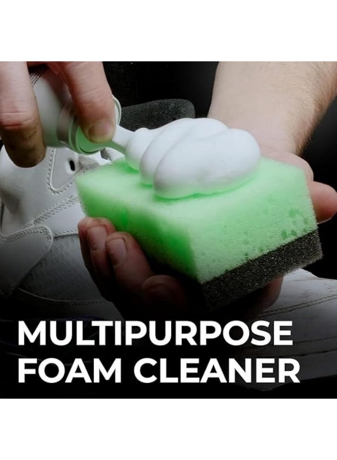 منظف أحذية رغوي Foam Shoe Cleaner احترافي مع فوطة تنظيف 150 مل لإزالة الأوساخ والبقع من الكوتشي والأحذية الرياضية – مناسب للجلد والقماش وآمن على الألوان وسهل الاستخدام - Image 2