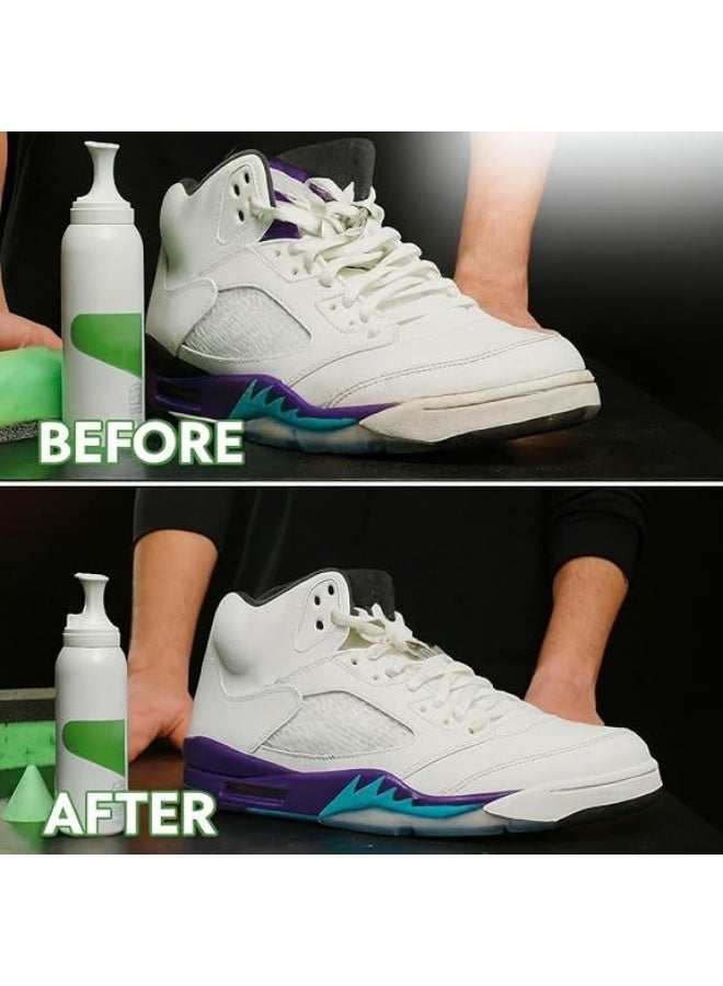 منظف أحذية رغوي Foam Shoe Cleaner احترافي مع فوطة تنظيف 150 مل لإزالة الأوساخ والبقع من الكوتشي والأحذية الرياضية – مناسب للجلد والقماش وآمن على الألوان وسهل الاستخدام - Image 5
