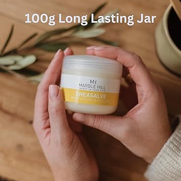 Marble Hill SheaSalve 100 Shea Butter 100g Soothing Balm for Skin Prone to Eczema Dry Skin Psoriasis Cracking Hands Nails Pregnancy Stretch Marks Nappy Rash Dribbling Massage - Image 5