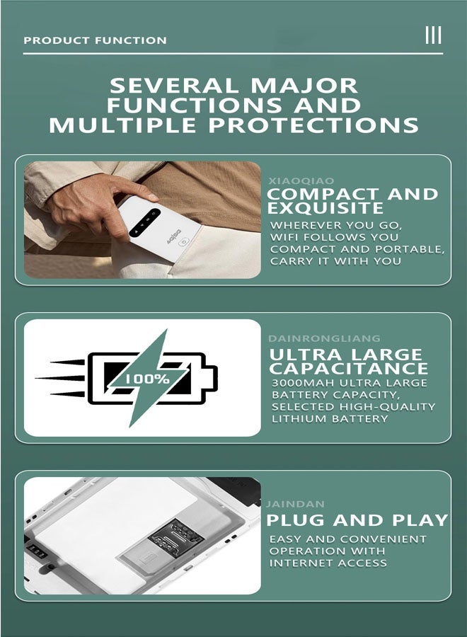 General 4g portable WiFi, LTE mobile car router pocket wifi high-speed portable Asian travel router  - Image 3