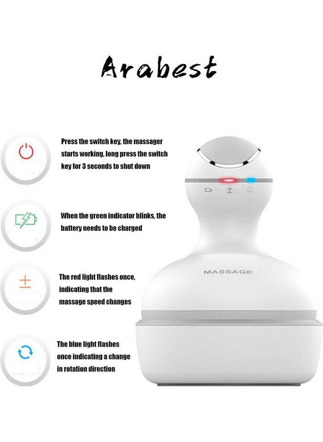 Arabest Waterproof Multi-Functional Head Massager | 3D Scalp Massager for Deep Relaxation & Stress Relief | Portable Electric Massage Device with Adjustable Intensity | Suitable for Hair Care, Headache Relief, and Scalp Stimulation at Home or Travel  - Image 2
