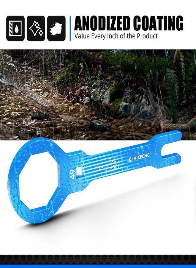 NICECNC Motorcycle Front Fork Cap Wrench 49mm Compatible with HONDA CRF 450R 09-14,Compatible with YAMAHA YZ125/250 06-20 YZ250F 06-20 YZ450F 06-20 YZ125X 17-20,See fitment - Image 3