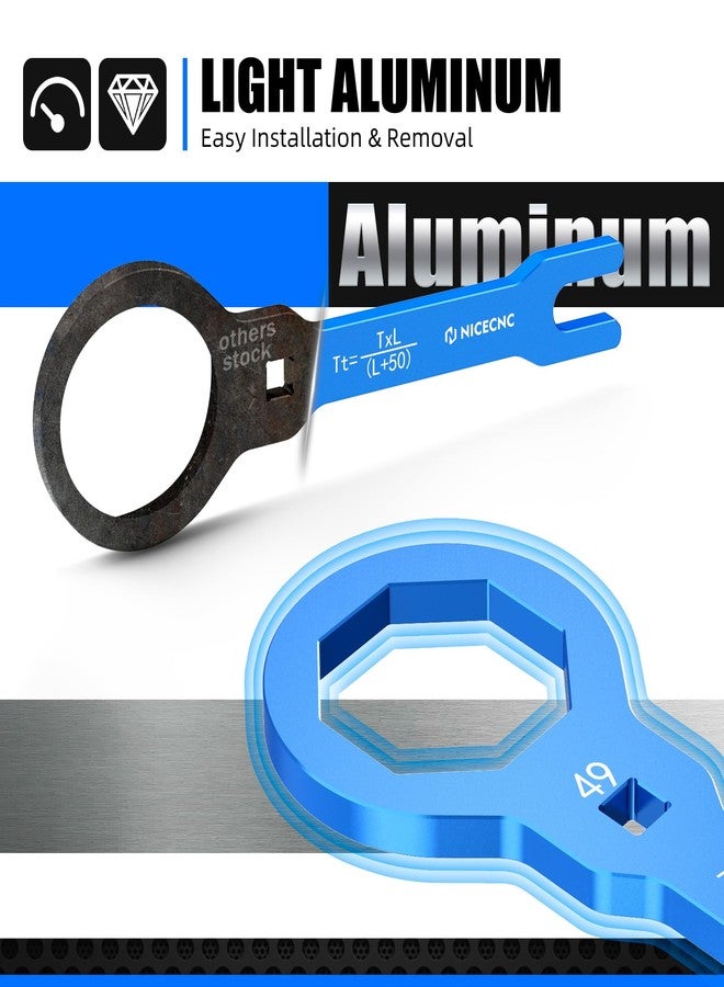 NICECNC Motorcycle Front Fork Cap Wrench 49mm Compatible with HONDA CRF 450R 09-14,Compatible with YAMAHA YZ125/250 06-20 YZ250F 06-20 YZ450F 06-20 YZ125X 17-20,See fitment - Image 4