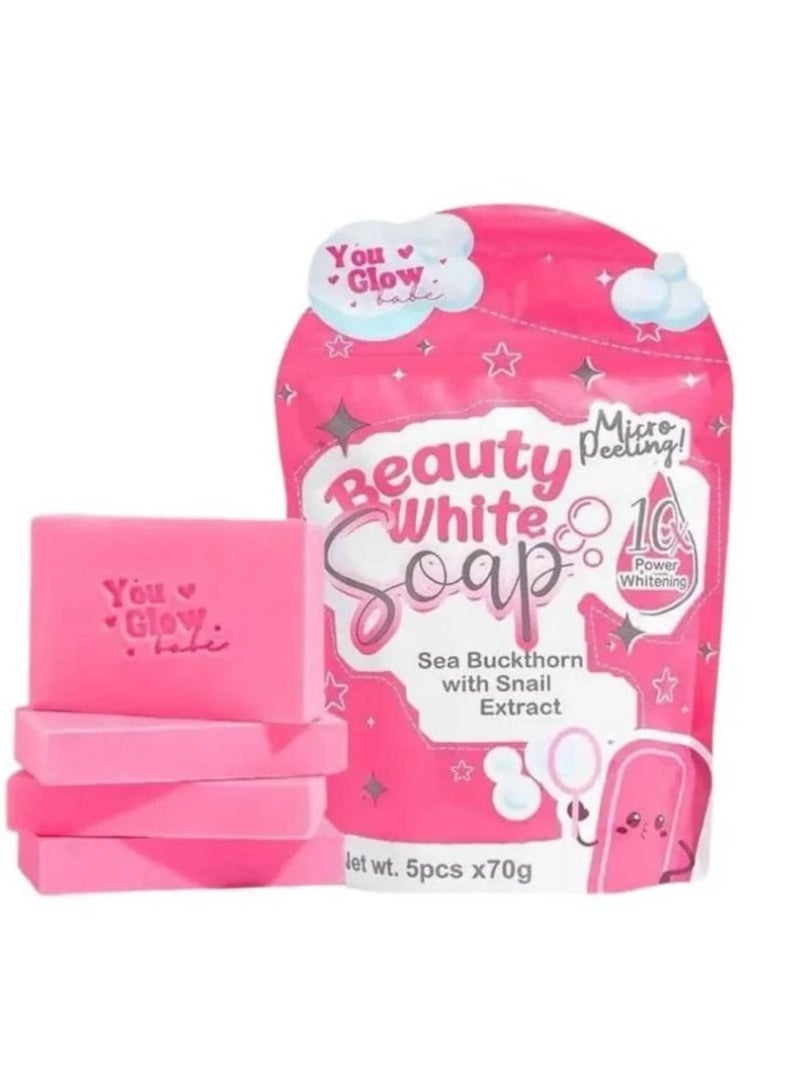 You Glow Babe - Beauty White Soap 70g x 5 - Image 1