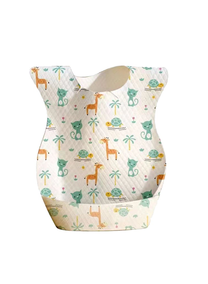 Star Babies Disposable Bibs - Pack of 50 - Giraffe Print-New - Image 1