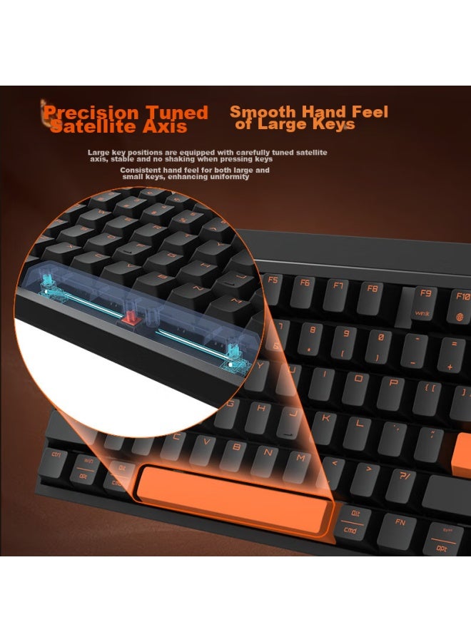 Cherry Mx2.0 Pro Mechanical Keyboard, Wireless Bluetooth Tri-mode, E-sports Gaming Keyboard, Computer Office Black Myth： Wukong, Tri-mode, Night Flame, Brown Switch - Image 5