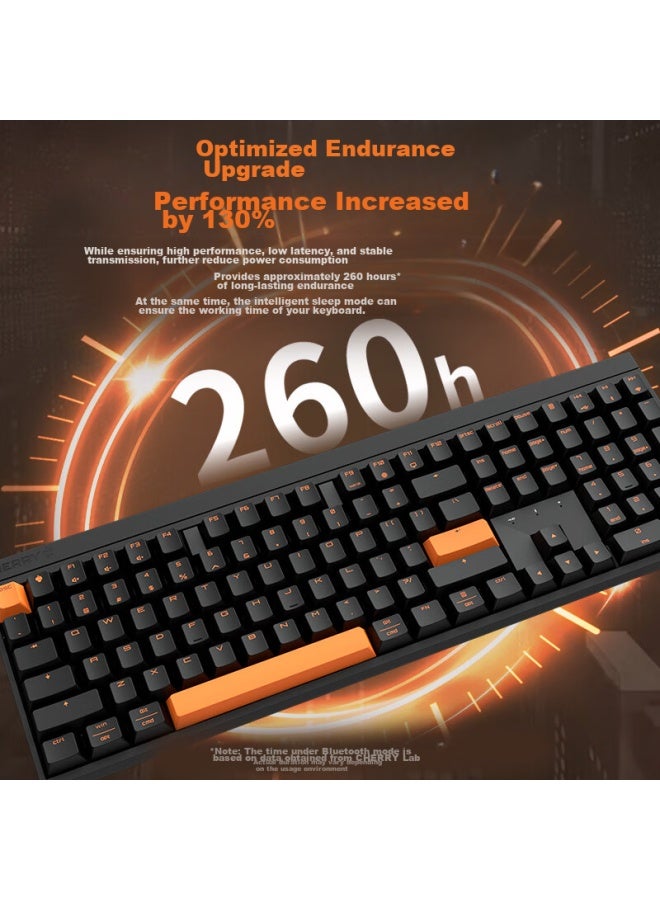 Cherry Mx2.0 Pro Mechanical Keyboard, Wireless Bluetooth Tri-mode, E-sports Gaming Keyboard, Computer Office Black Myth： Wukong, Tri-mode, Night Flame, Brown Switch - Image 4