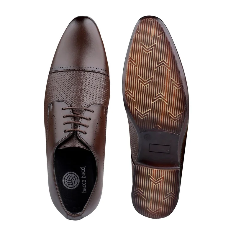 Bacca Bucci Brown HOMER Formal Shoes with Superior Comfort for Men | Best Price UAE