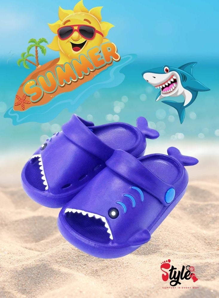 Style Kids Soft Anti Slip Shark Mouth Sandals And Slippers  - Image 1