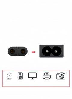 Generic 2-pin AC power cord, AC wall plug 13A figure 8 power cord  - Image 3