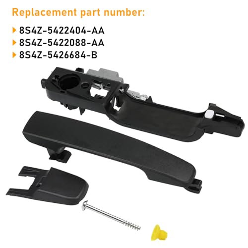 Moonlinks Compatible with Ford Focus 2008 2009 2010 2011 Exterior Door Handle, Front Right Passenger Side Replaces 8S4Z-5422404-AA, Cap w/o Keyhole 8S4Z-5422088-AA, Bracket 8S4Z-5426684-B Matte Black - Image 5