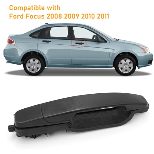 Moonlinks Compatible with Ford Focus 2008 2009 2010 2011 Exterior Door Handle, Front Right Passenger Side Replaces 8S4Z-5422404-AA, Cap w/o Keyhole 8S4Z-5422088-AA, Bracket 8S4Z-5426684-B Matte Black - Image 4