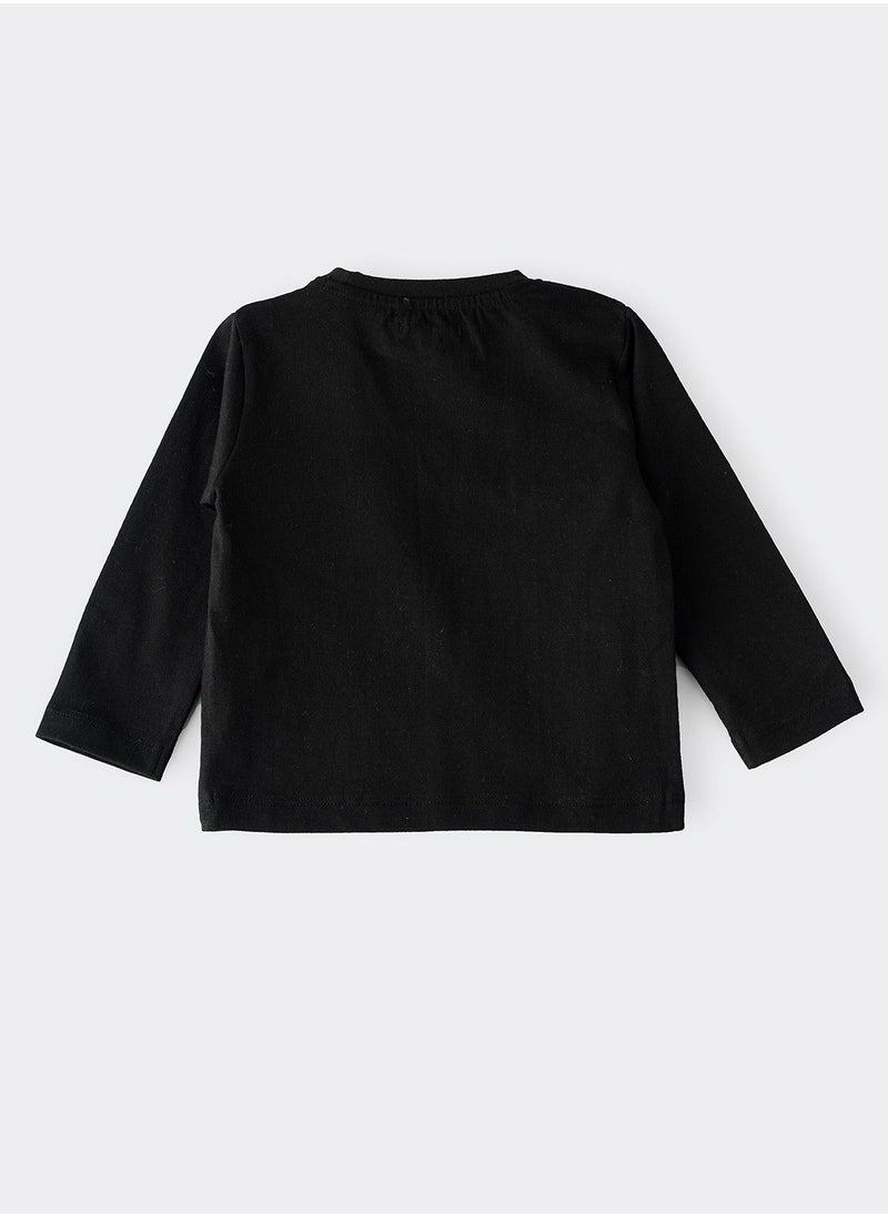 JAM Knit f/slv  t-shirt with print at front  - Image 2