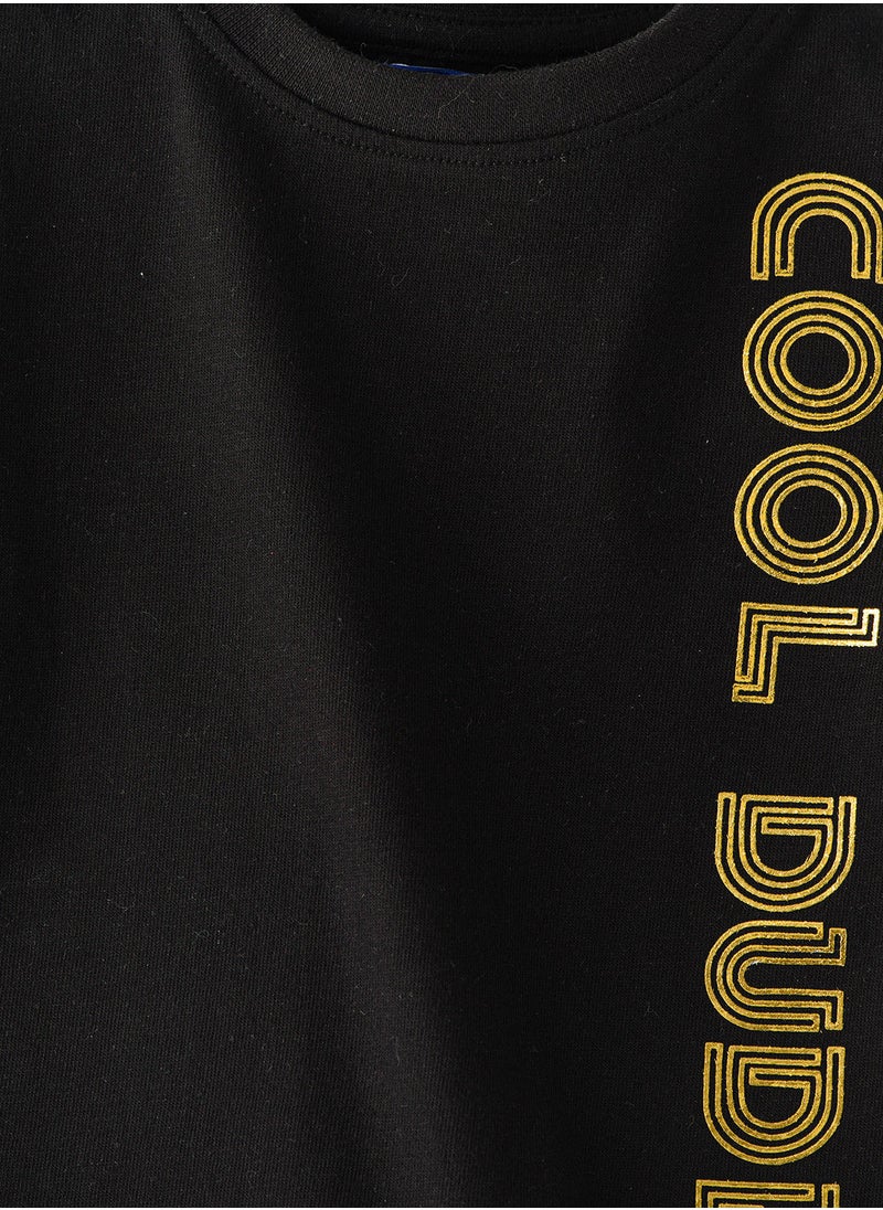 JAM Knit f/slv  t-shirt with print at front  - Image 3