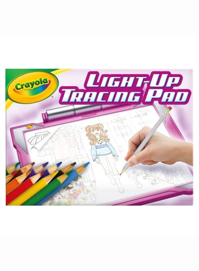 Crayola Light Up Tracing Pad Pink Easter Gifts For Girls & Boys Ages 6 7 8 9 - Image 1