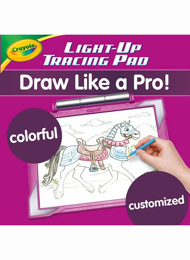 Crayola Light Up Tracing Pad Pink Easter Gifts For Girls & Boys Ages 6 7 8 9 - Image 4