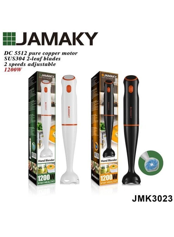 خلاط يدوى 1200 وات من جاماكى  شفرات قوية وحادة متعد الاسدتخدام - jmk 3023 ايطالي