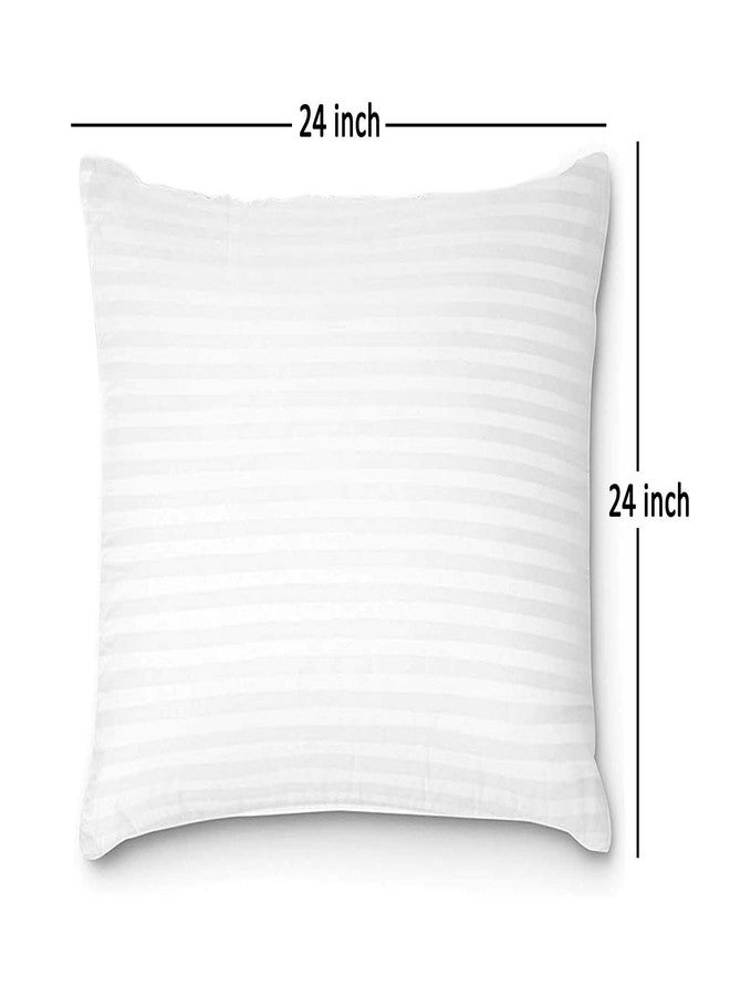 هابيتات وسادة مربعة من هابيتات، مقاس 24×24 بوصة، طقم من قطعتين، حشوة وسادة ناعمة من ألياف دقيقة فاخرة بجودة فندقية من بيلي، لون أبيض - Image 2