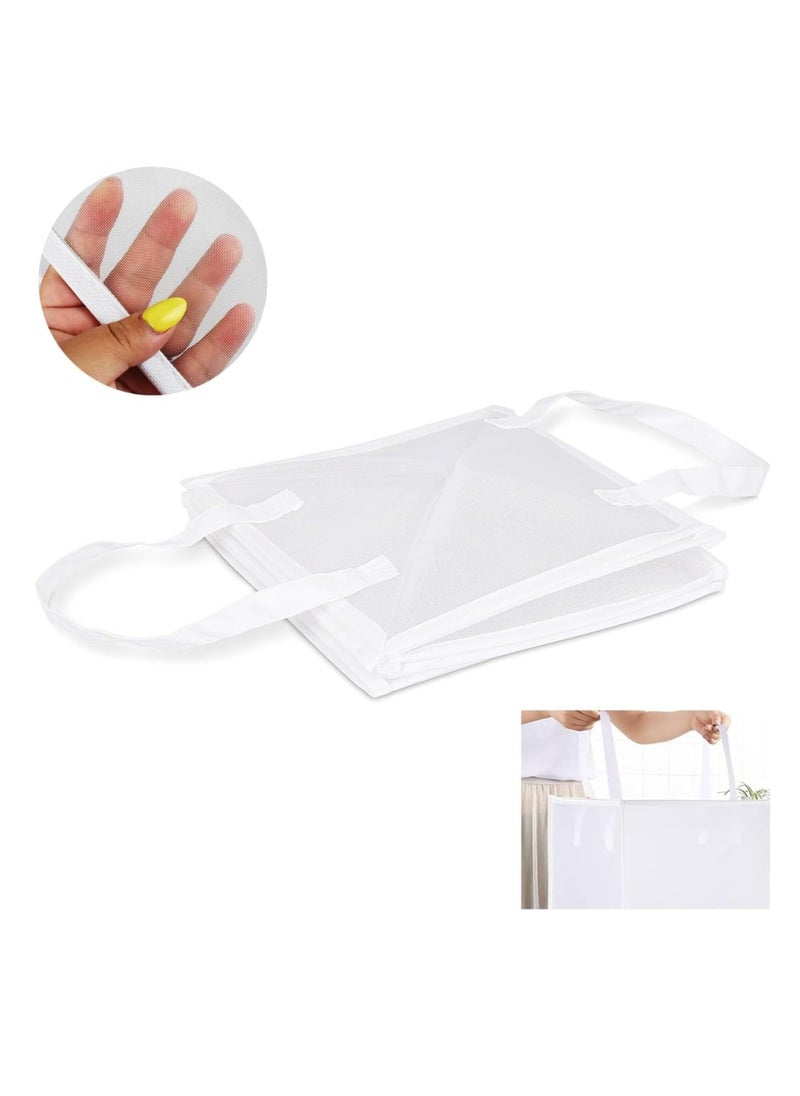 TYCOM Popup Laundry bags Hamper with Handles Portable Durable Collapsible Storage Easy Folding Pop Up Clothes Hampers Basket Foldable for Kids Room College Dorm or Travel Single White.  - Image 3