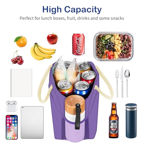 DALINDA Lunch Bag Lunch Box for Women Men Reusable Insulated Lunch Bags for Adults,Leakproof Cute Cooler Lunch Tote Bag, Large Capacity for Work Travel Picnic - Image 2