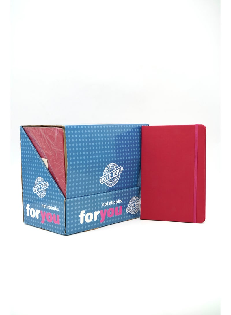 FOR YOU 16-piece lined notebook set, pink, 21 cm long x 14 cm wide, 100 pages