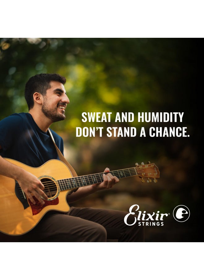 ELIXIR - Elixir Strings - Acoustic Phosphor Bronze with NANOWEB Coating - Elixir Acoustic Guitar Strings - Extra Light (.010-.047) - Image 1