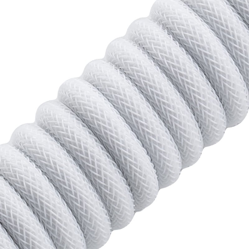 CableMod Pro Coiled Keyboard Cable (Glacier White, USB A to USB Type C, 150cm) - Image 2