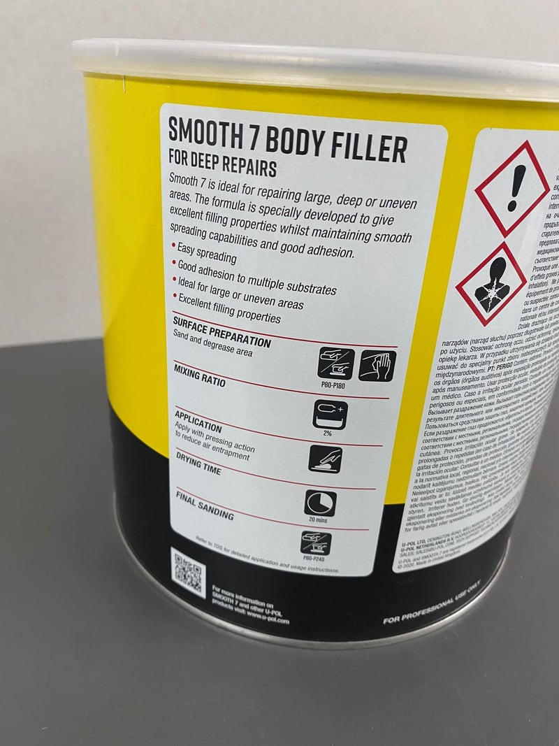 U-POl UPol SM/7 3L Smooth 7-Body Filler Tin - Image 2
