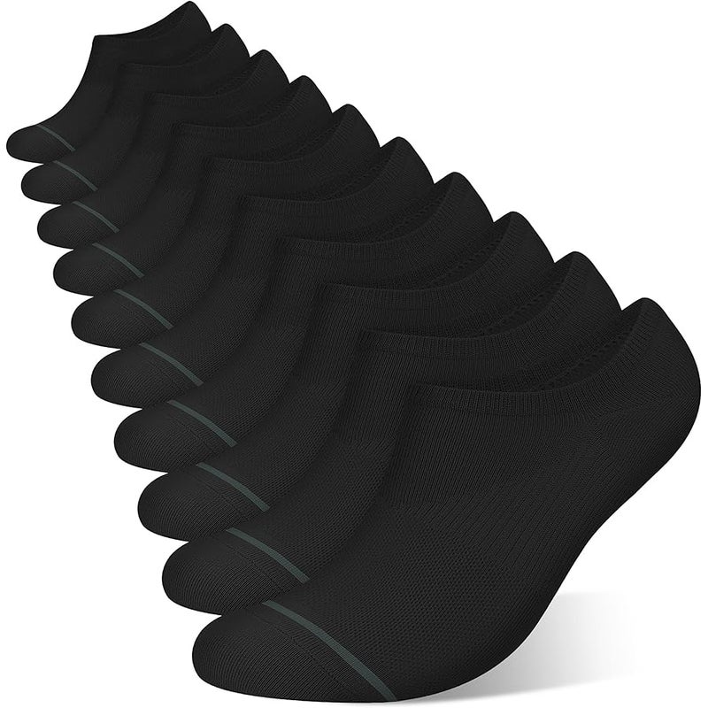 wernies No Show Socks Men 10 Pairs Low Cut Socks Thin Casual Invisible Socks with Non Slip Grips - Image 1