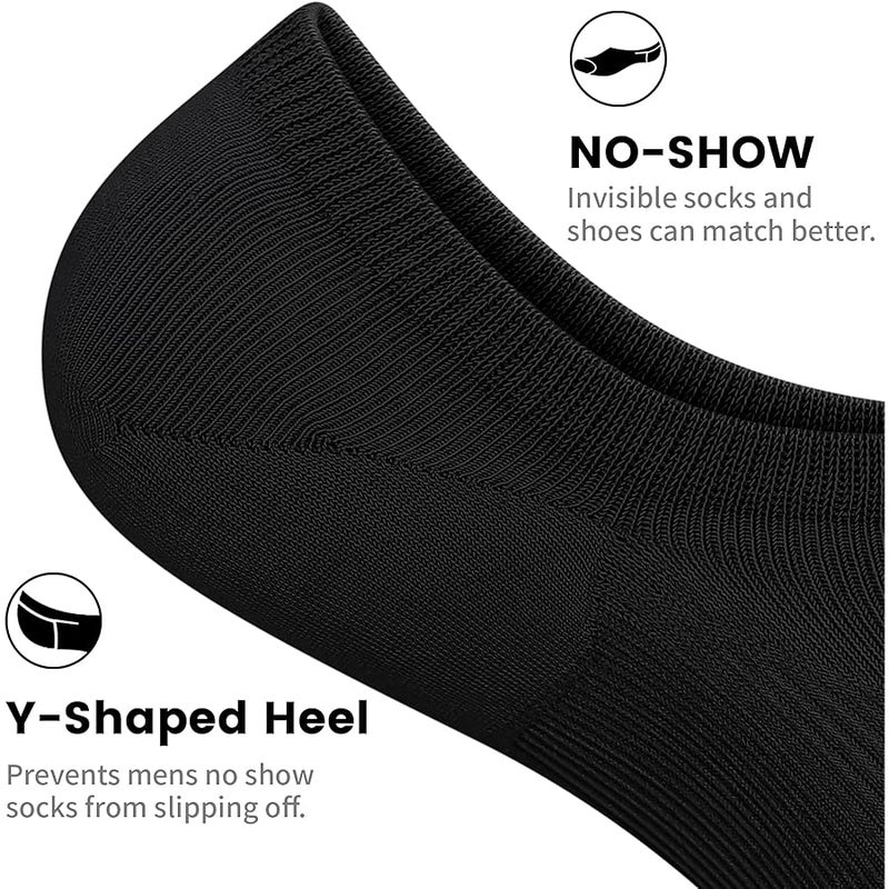 wernies No Show Socks Men 10 Pairs Low Cut Socks Thin Casual Invisible Socks with Non Slip Grips - Image 5