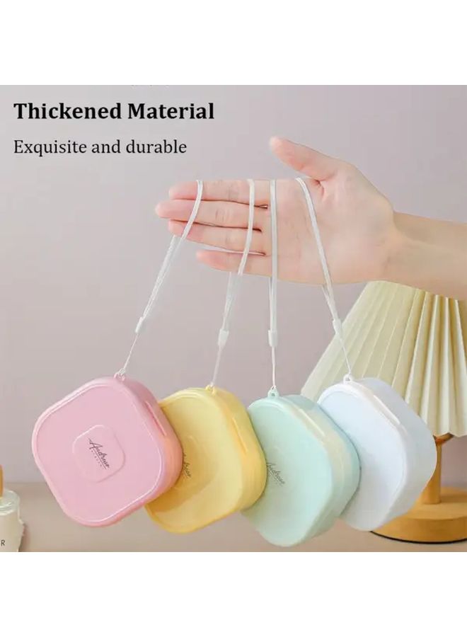 White Mini Portable Cosmetics Case With Mirror Travel Makeup Organizer - Image 5