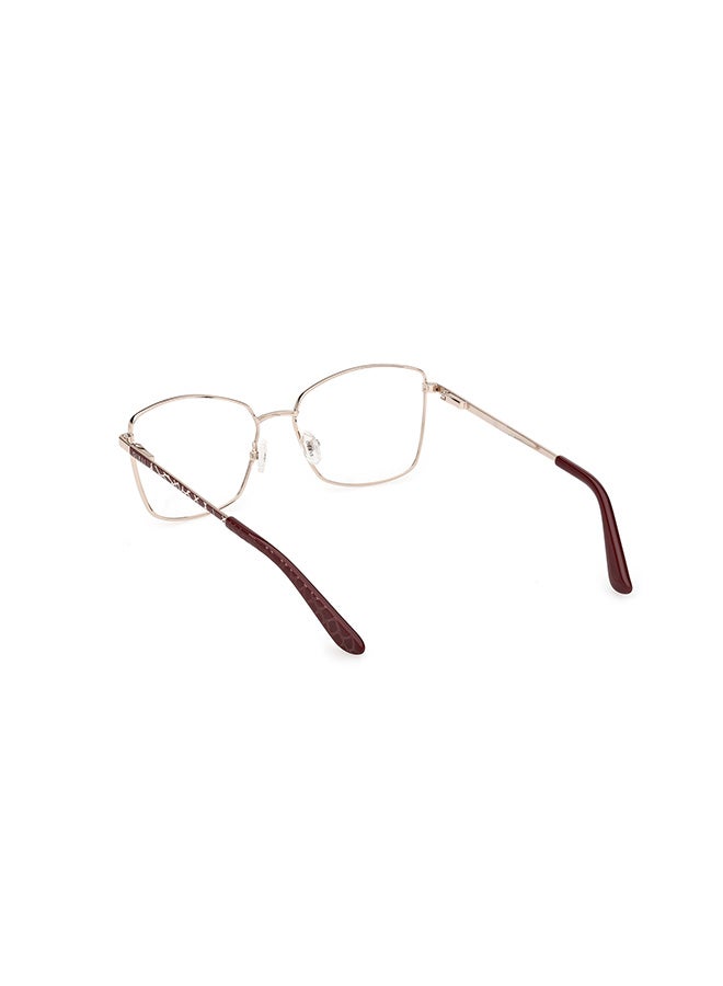 GUESS إطارات نظارات مربعة للنساء لامعة باللون الذهبي الفاتح GUESS GU5017003352 52 مم - Image 3