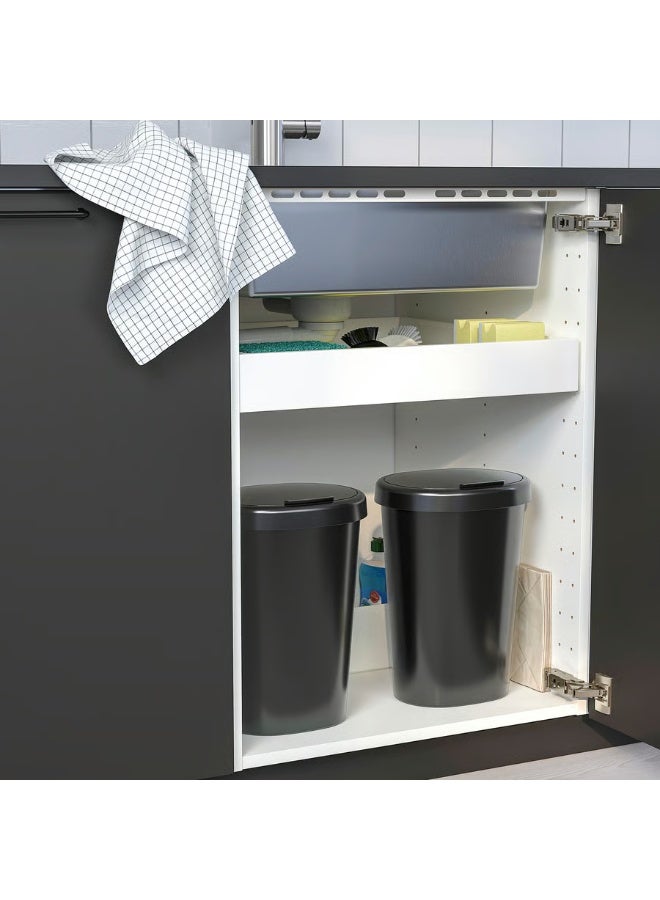 Bin With Lid Black 8L - Image 2