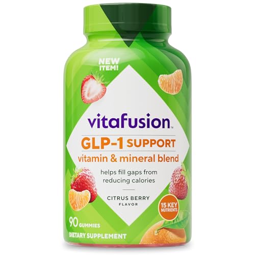 Vitafusion GLP-1 Support Multivitamin, Vitamin and Mineral Blend, 15 Essential Nutrients, Citrus Berry Flavor, 90 Count, 45 Day Supply - Image 1