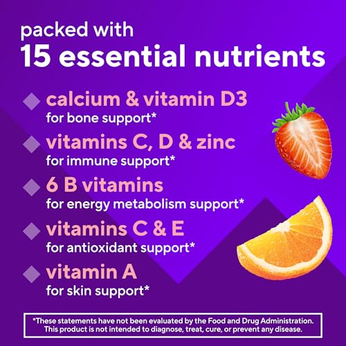 Vitafusion GLP-1 Support Multivitamin, Vitamin and Mineral Blend, 15 Essential Nutrients, Citrus Berry Flavor, 90 Count, 45 Day Supply - Image 4