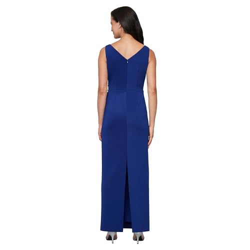 Alex Evenings Womens Long Sleeveless Dress Royal Crepe - Image 3