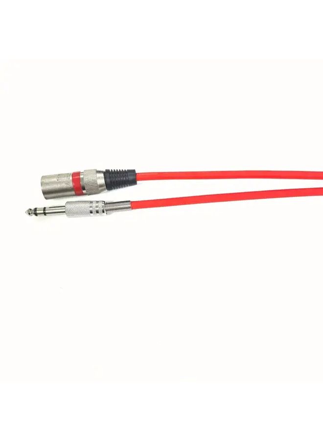 Premium 25ft XLR Male to 1 4 Inch Guitar Cable Red Durable Tangle Free Microphone Connectivity - Image 5
