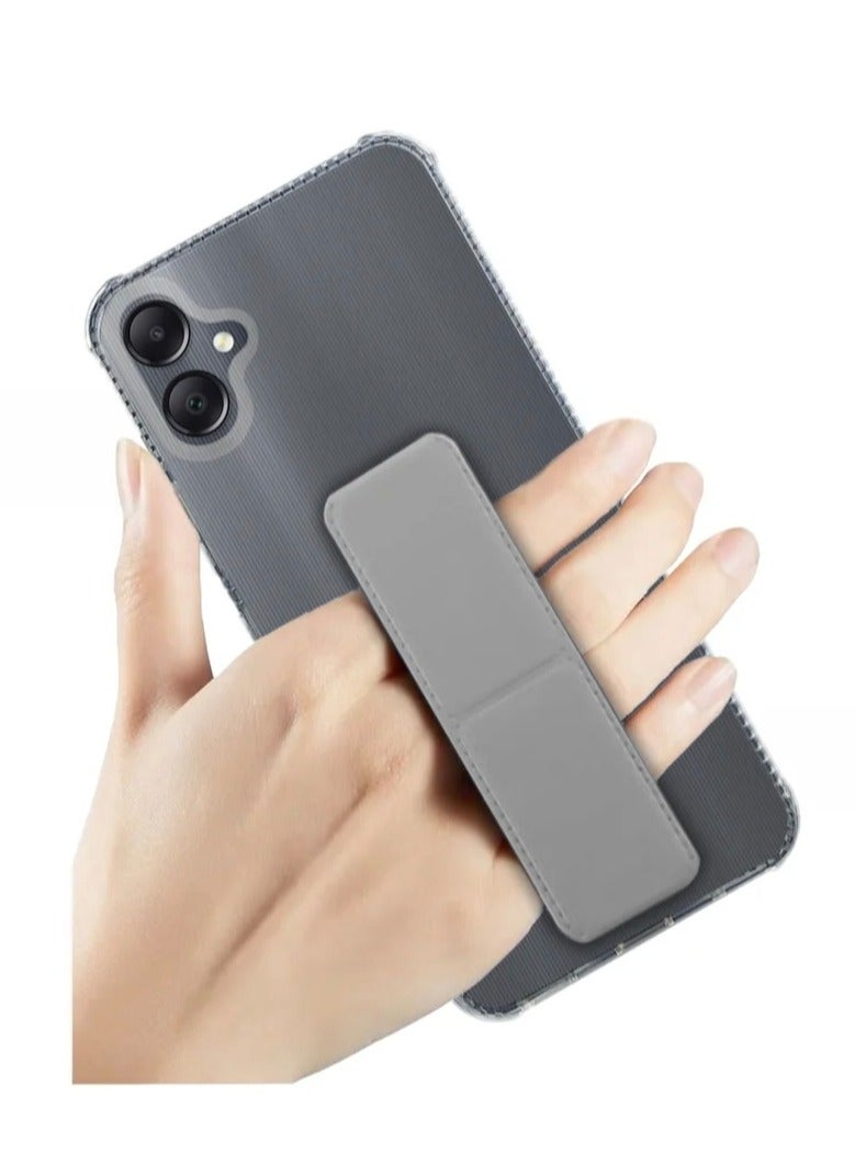 ARMOR Case Cover For Samsung Galaxy A05 With Magnetic Hand Grip 3 in 1 Clear / Grey  - Image 4