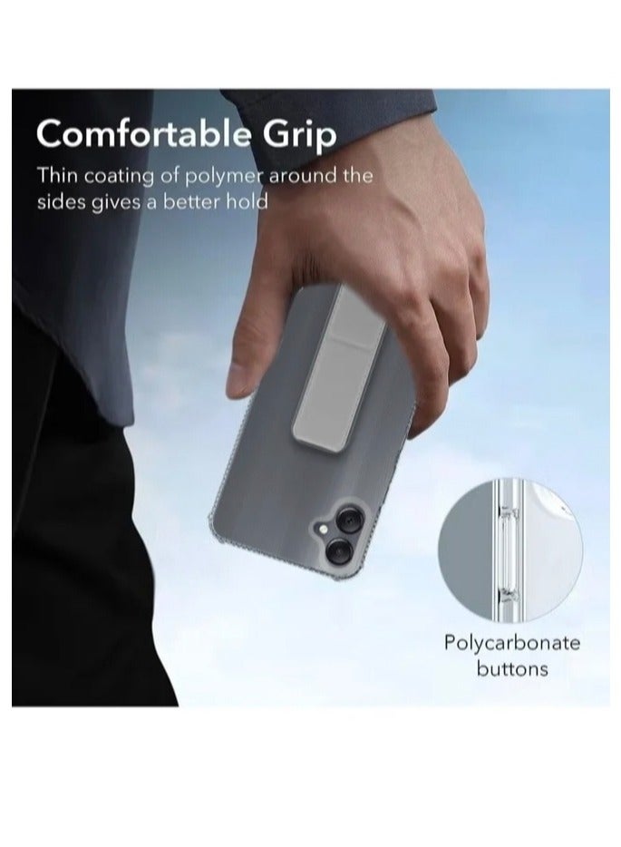 ARMOR Case Cover For Samsung Galaxy A05 With Magnetic Hand Grip 3 in 1 Clear / Grey  - Image 3