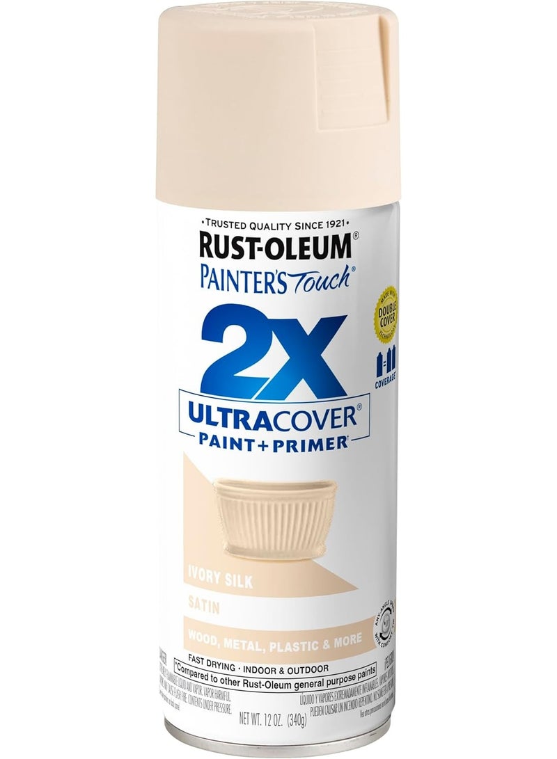 رست أوليوم طلاء بخاخ Painter's Touch 2X Ultra Cover 340 G ساتان عاجي حريري - Image 1