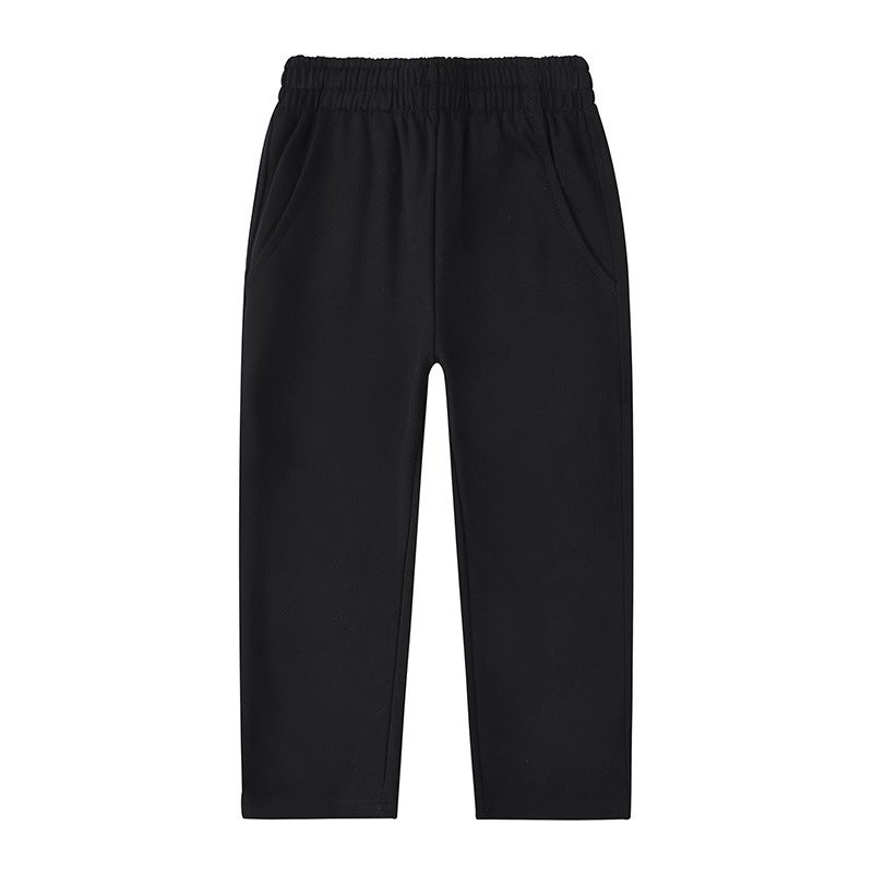 Navy blue children's pants primary and secondary school pants garden pants gray sports pants spring and autumn children's dark gray trousers one-piece delivery - Image 3