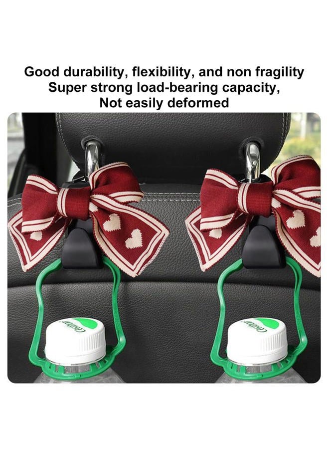 Mandark 2PCS Car Seat Headrest Hooks, Cute Bow Vehicle Hooks for Purses and Bags, Automotive Purse Hook Hanger Interior Decoration Accessories, Universal for SUV, Sedan, Truck (Red/White) - Image 3