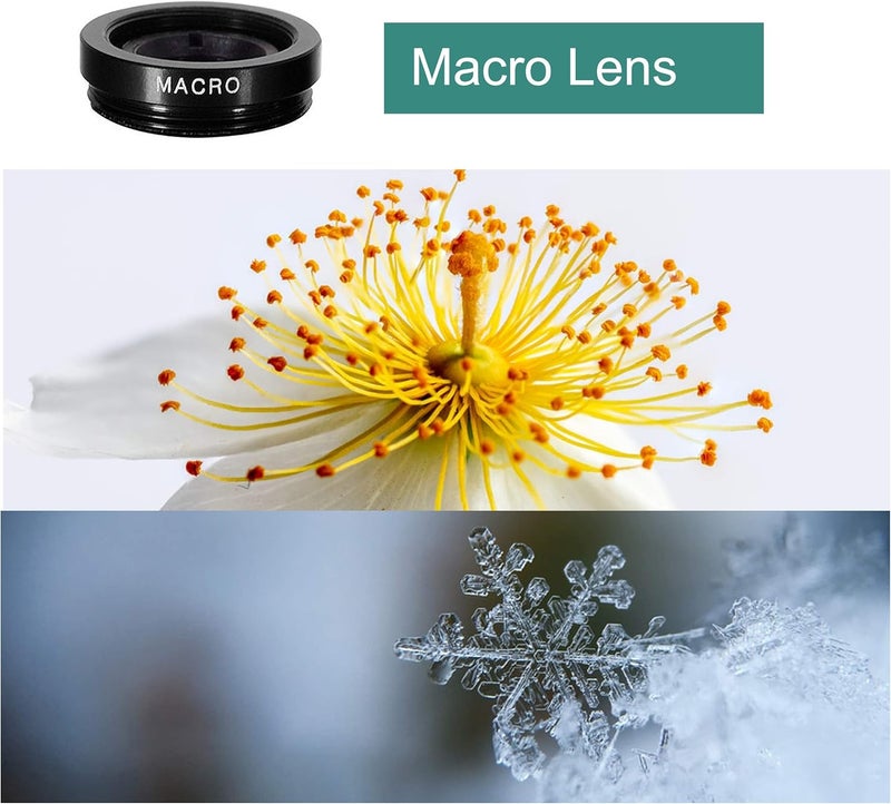 Ailun Phone Lens,by ,3 in 1 Clip on 180 Degree Fish Eye Lens+0.65X Wide Angle+10X Macro Lens,Universal HD Camera Lens Kit for Mobile Phone,Cellphone,Smart Phone - Image 4