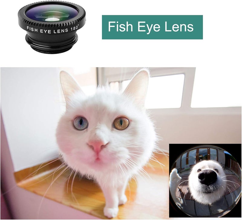 Ailun Phone Lens,by ,3 in 1 Clip on 180 Degree Fish Eye Lens+0.65X Wide Angle+10X Macro Lens,Universal HD Camera Lens Kit for Mobile Phone,Cellphone,Smart Phone - Image 5