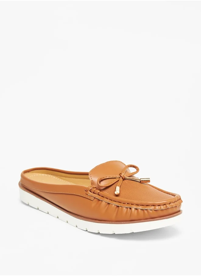 Le Confort Bow Accent Slip-On Mules