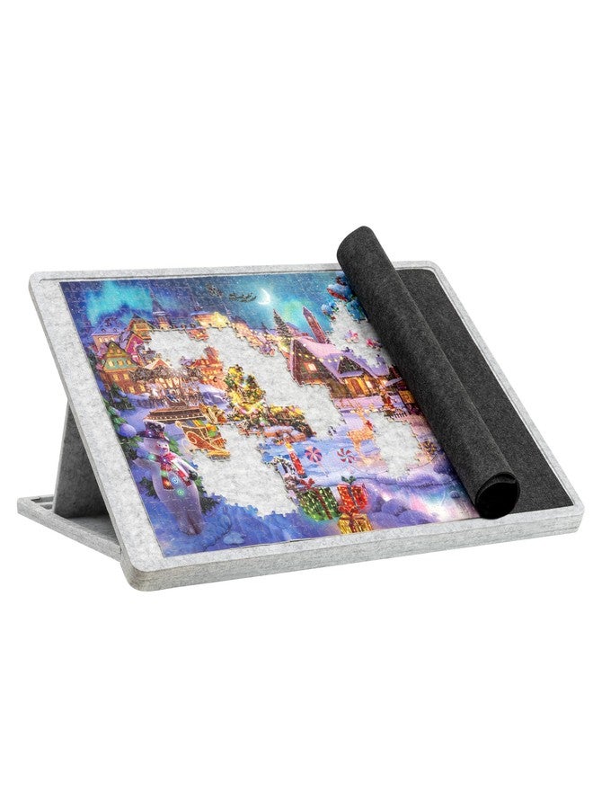 Lavievert 1000 Pieces Tilting Jigsaw Puzzle Board with Cover, 3 Angle Adjustable Puzzle Table, Lightweight Felt Jigsaw Mat with Stand, Portable Puzzle Saver for Easy Transport & Storage - Image 1