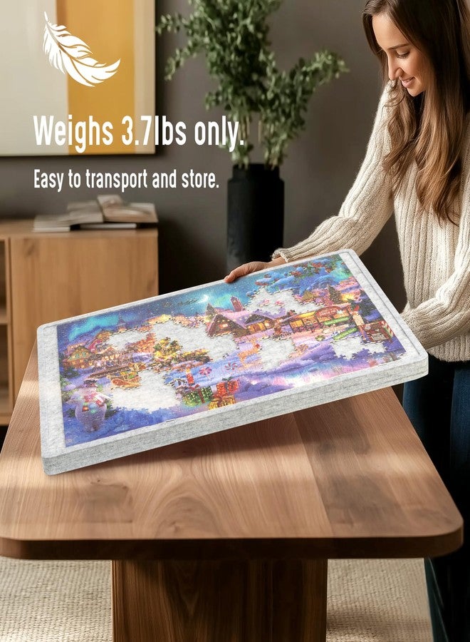 Lavievert 1000 Pieces Tilting Jigsaw Puzzle Board with Cover, 3 Angle Adjustable Puzzle Table, Lightweight Felt Jigsaw Mat with Stand, Portable Puzzle Saver for Easy Transport & Storage - Image 5