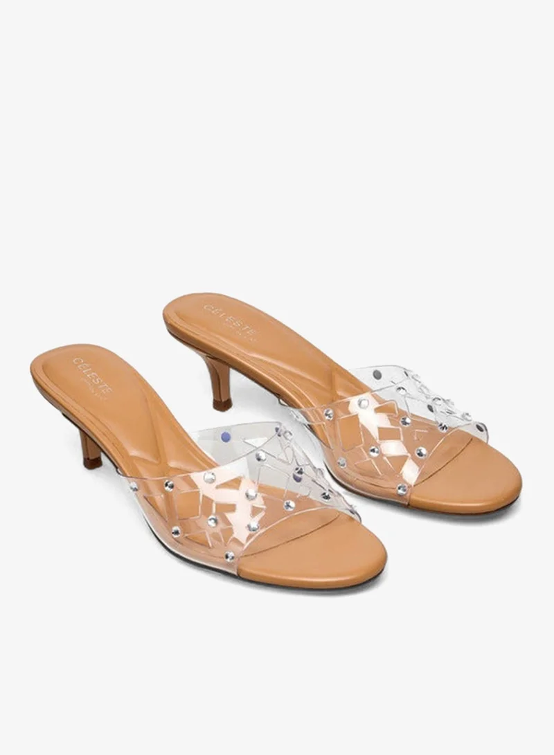 Celeste Women Studded Kitten Heel Sandals Ramadan Collection