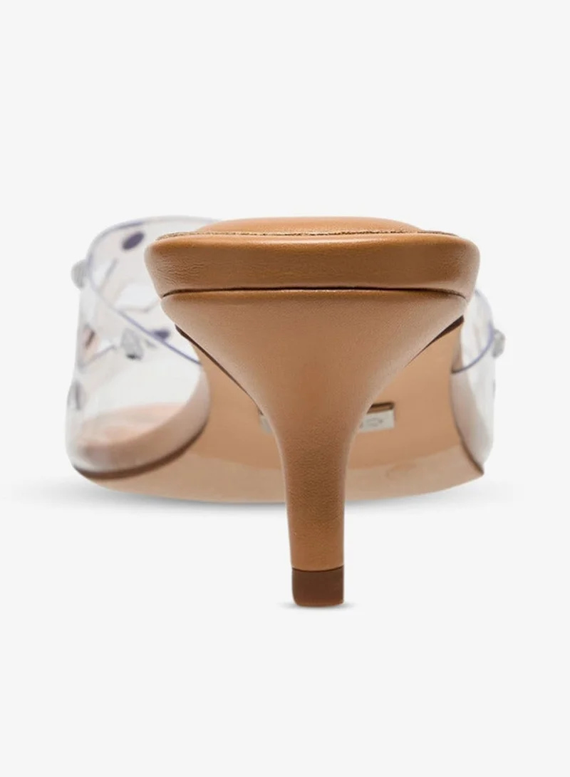 Celeste Beige Women Studded Kitten Heel Sandals Ramadan Collection for Women | Best Price UAE